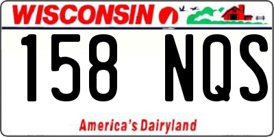 WI license plate 158NQS