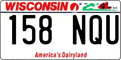 WI license plate 158NQU