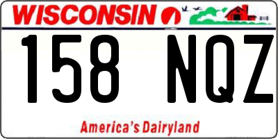 WI license plate 158NQZ
