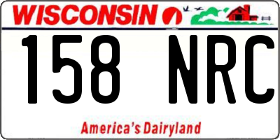 WI license plate 158NRC