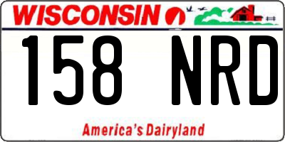 WI license plate 158NRD