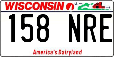 WI license plate 158NRE