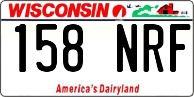 WI license plate 158NRF