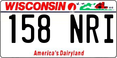 WI license plate 158NRI
