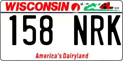 WI license plate 158NRK