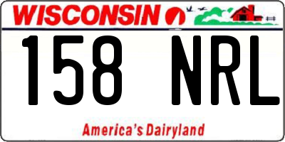 WI license plate 158NRL