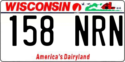 WI license plate 158NRN