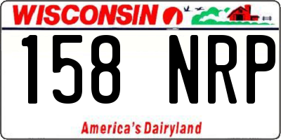 WI license plate 158NRP