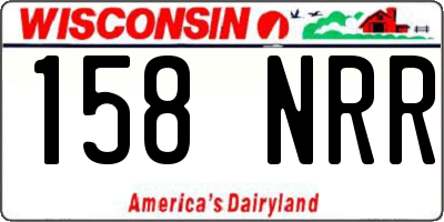 WI license plate 158NRR