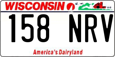 WI license plate 158NRV