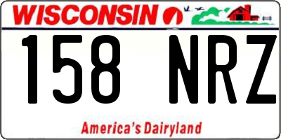 WI license plate 158NRZ
