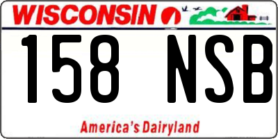 WI license plate 158NSB