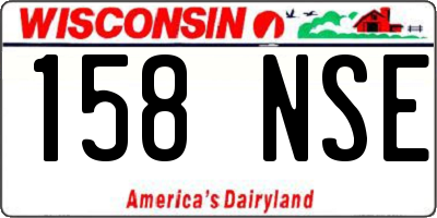WI license plate 158NSE
