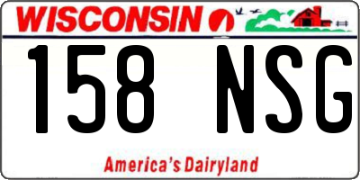 WI license plate 158NSG