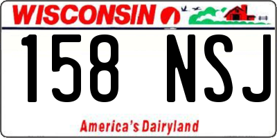WI license plate 158NSJ