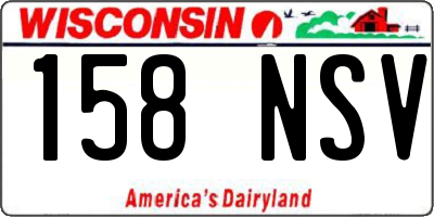 WI license plate 158NSV