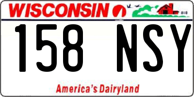 WI license plate 158NSY
