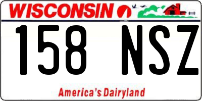 WI license plate 158NSZ