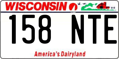 WI license plate 158NTE