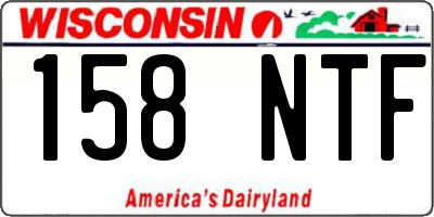 WI license plate 158NTF