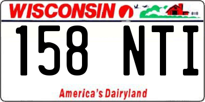 WI license plate 158NTI