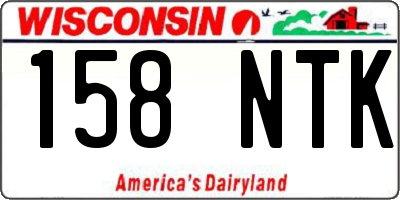 WI license plate 158NTK