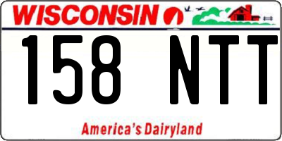 WI license plate 158NTT