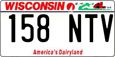 WI license plate 158NTV