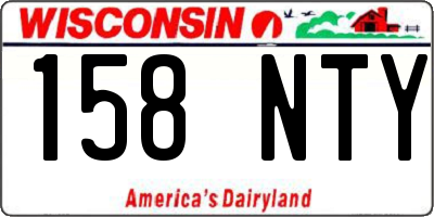 WI license plate 158NTY