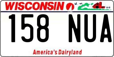 WI license plate 158NUA