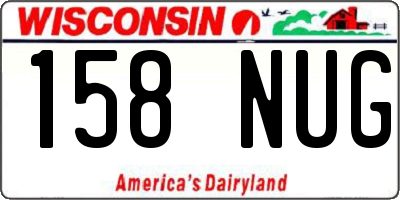 WI license plate 158NUG
