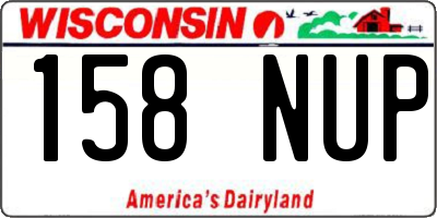 WI license plate 158NUP