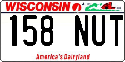 WI license plate 158NUT