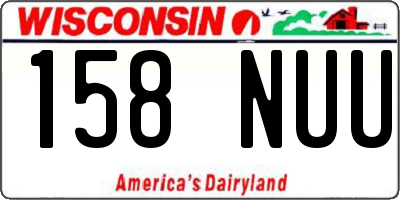 WI license plate 158NUU