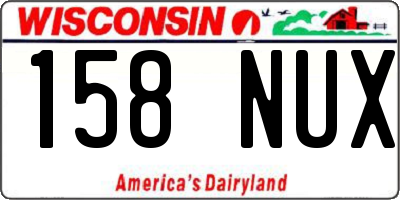 WI license plate 158NUX