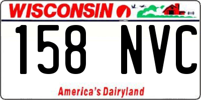 WI license plate 158NVC