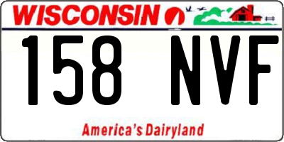 WI license plate 158NVF