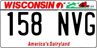 WI license plate 158NVG