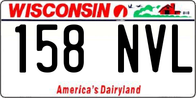 WI license plate 158NVL