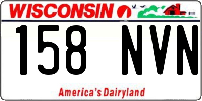 WI license plate 158NVN