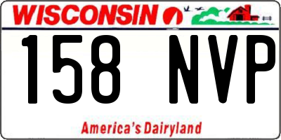WI license plate 158NVP