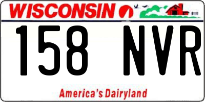 WI license plate 158NVR
