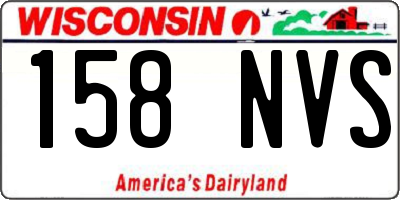 WI license plate 158NVS
