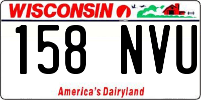 WI license plate 158NVU