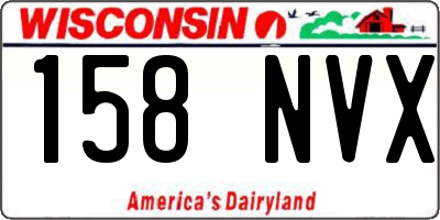 WI license plate 158NVX