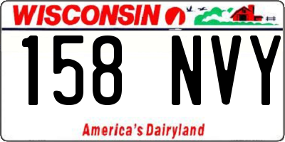 WI license plate 158NVY