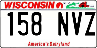 WI license plate 158NVZ