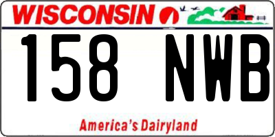 WI license plate 158NWB