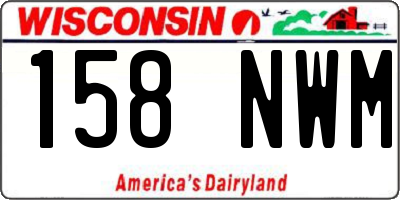WI license plate 158NWM