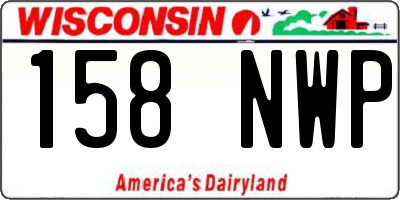 WI license plate 158NWP